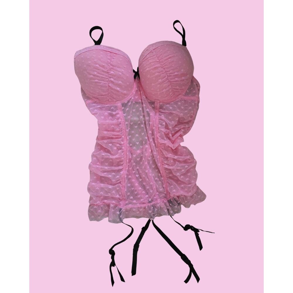 y2k trashy fairycore pastel lingerie top